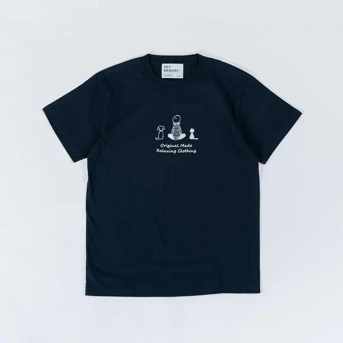 《0》【KEYMEMORY鎌倉】TIMEイラストTシャツNAVY