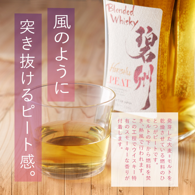 【12月21日受付分まで年内発送】本格派ブレンデッドウイスキー碧州×碧州PEAT 720ml×2本 飲み比べセット ウイスキー 洋酒 お酒　H044-044