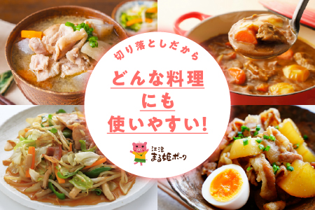 【 5ヶ月 定期便 】 まる姫ポーク 豚肉 切り落とし 2.4kg ×5回配送 【計12kg】 AK-20 小分け 冷凍 定期