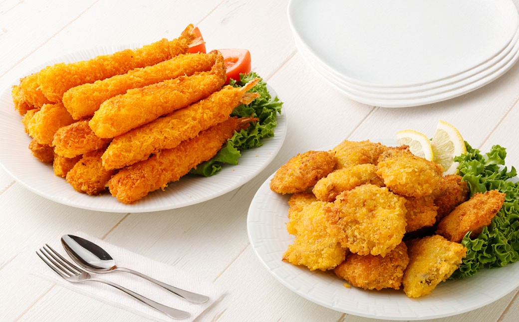 のぞみ水産 海産物 フライセット（ ホタテフライ 約500g ・ エビフライ 30尾 ）