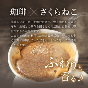 メール便発送【訳ありコーヒー定期便】さくらねこ支援コーヒーセット（粉）12ヶ月