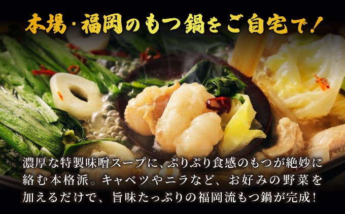 \\大容量//福岡の味をご自宅で！コク旨「味噌もつ鍋」12人前セット　（6人前×2セット）【 みそ味 モツ たっぷり 1.2kg 600gを2セット 福岡の郷土料理 味噌スープ付き マルイチ食品 冷凍