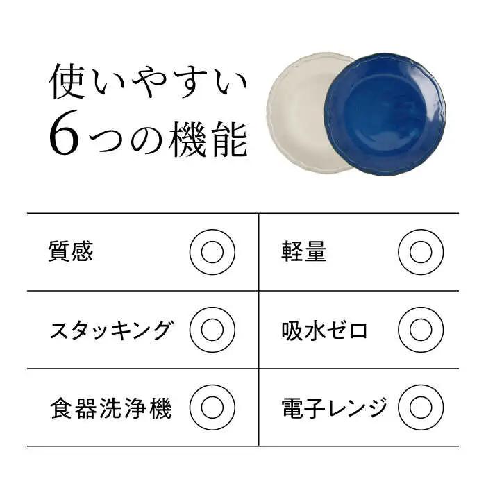 【美濃焼】[軽量食器] KARIN 25cmプレート 4枚セット (ネイビー×2 グレー×2 )  多治見市 / 井澤コーポレーション 食器 皿 陶磁器[TBP253]