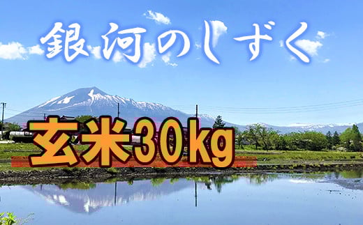 
            【令和7年産】 銀河のしずく 玄米 30kg （10kg×3袋） ／ かきのうえ こめ 米 コメ お米 おこめ ご飯 御飯 ごはん げんまい げん米 おにぎり お弁当 仕送り お取り寄せ 産地直送 単一原料米 国産 国産米 東北 岩手県産 八幡平市産 数量限定 おすすめ オススメ おいしい 美味しい
          