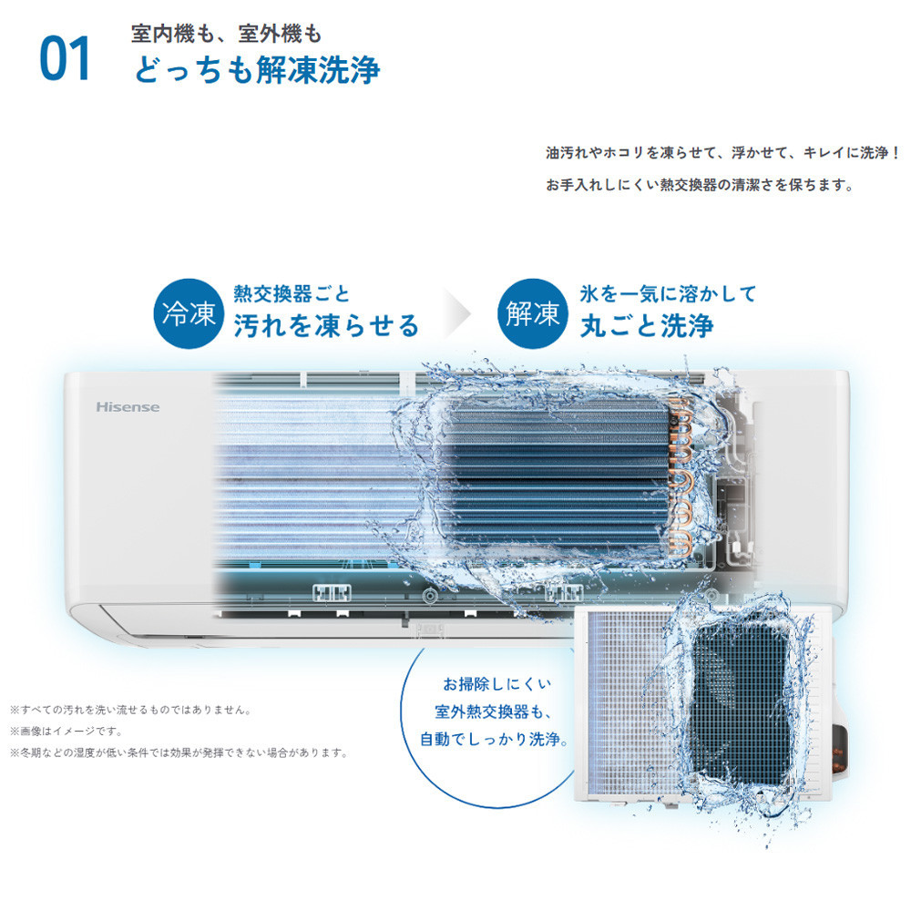 Hisense【エアコン標準取付工事込み】 ルームエアコン Sシリーズ【6畳用】HA-S22H-W ホワイト【 エアコン 暖房 冷房 生活家電 人気 おすすめ 送料無料】