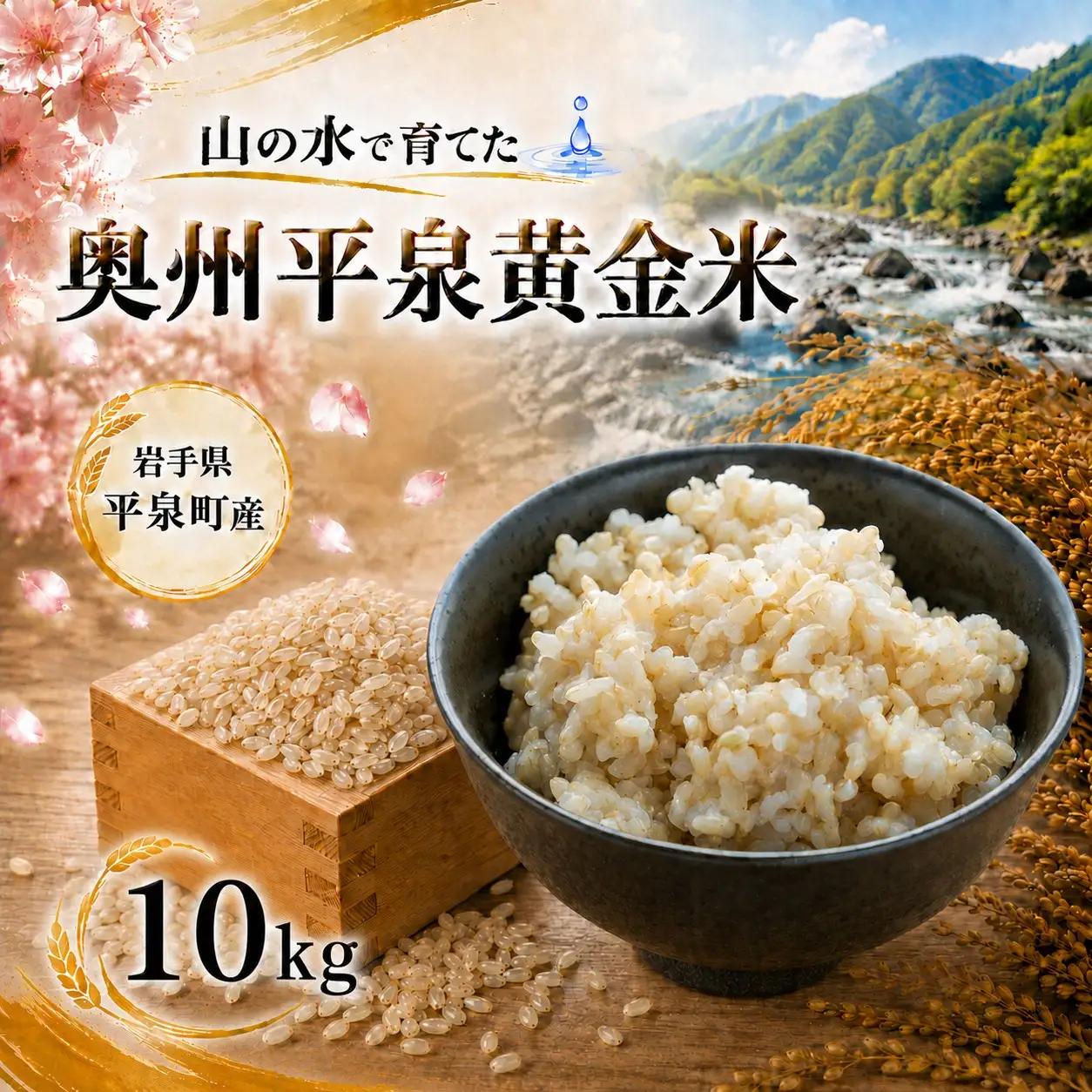 【先行予約】令和8年産 ひとめぼれ 玄米 5kg 奥州平泉黄金米【aoki015A】
