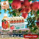 【ふるさと納税】青森県産りんごジュース　シャイニーアップルジュース　葉とらずりんご 280ml×24本　【飲料類・果汁飲料・りんご・ジュース】