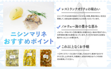 3種のニシンマリネ 200g 3袋 合計 600g ノルウェー産 ニシン マリネ 北欧料理 ディルオニオン マスタード トマト&ディル