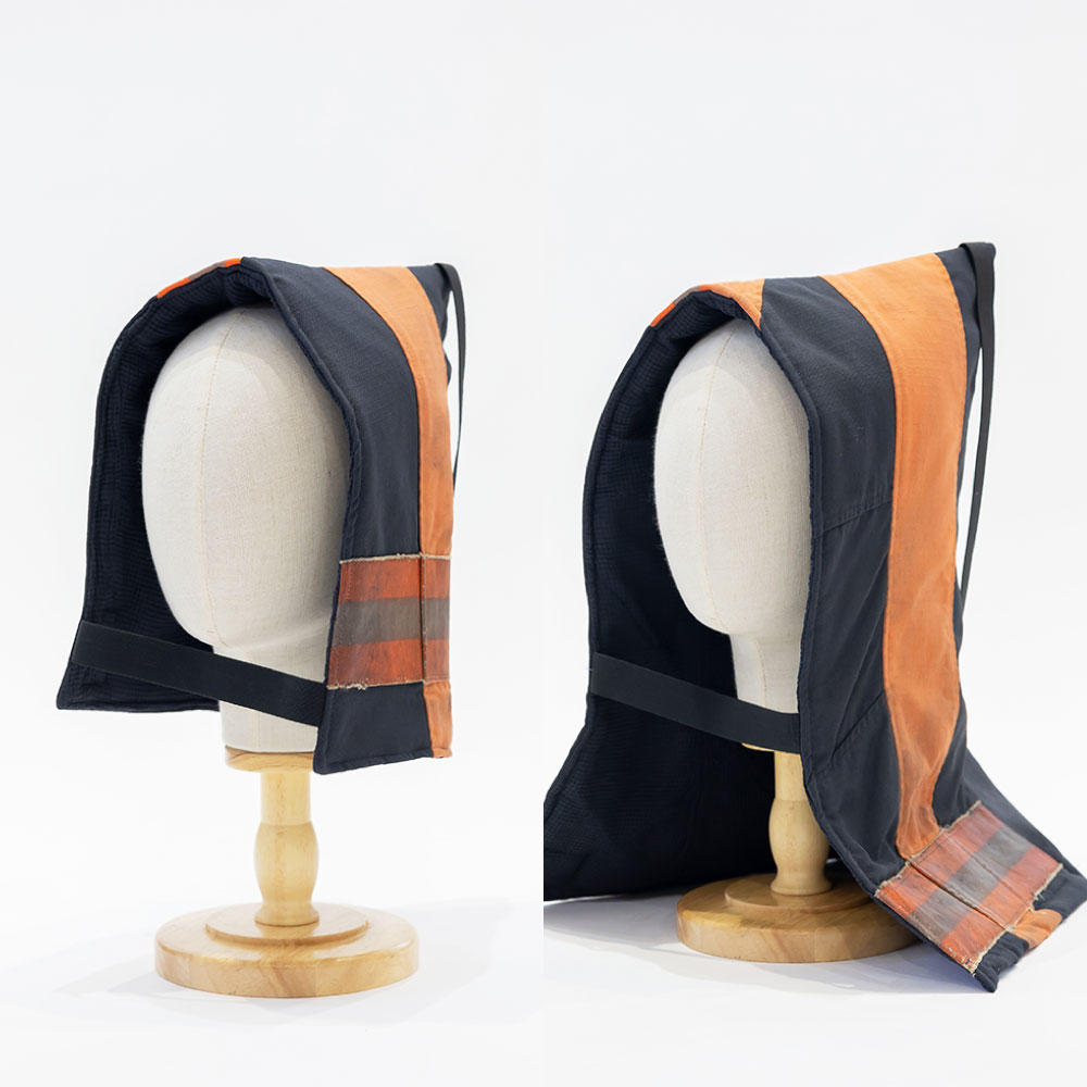 【ふるさと納税】消防防火服からできた子ども用防災頭巾 ＜選べるサイズ＞ ロング / ショート 防災 頭巾 岡山 倉敷市