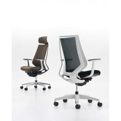 ふるさと納税 宮田村 コクヨチェアー　デュオラ2(ソフトグレー・本体白)/可動肘・ヘッドレスト/カーペット用(Wキャスター |  | 01