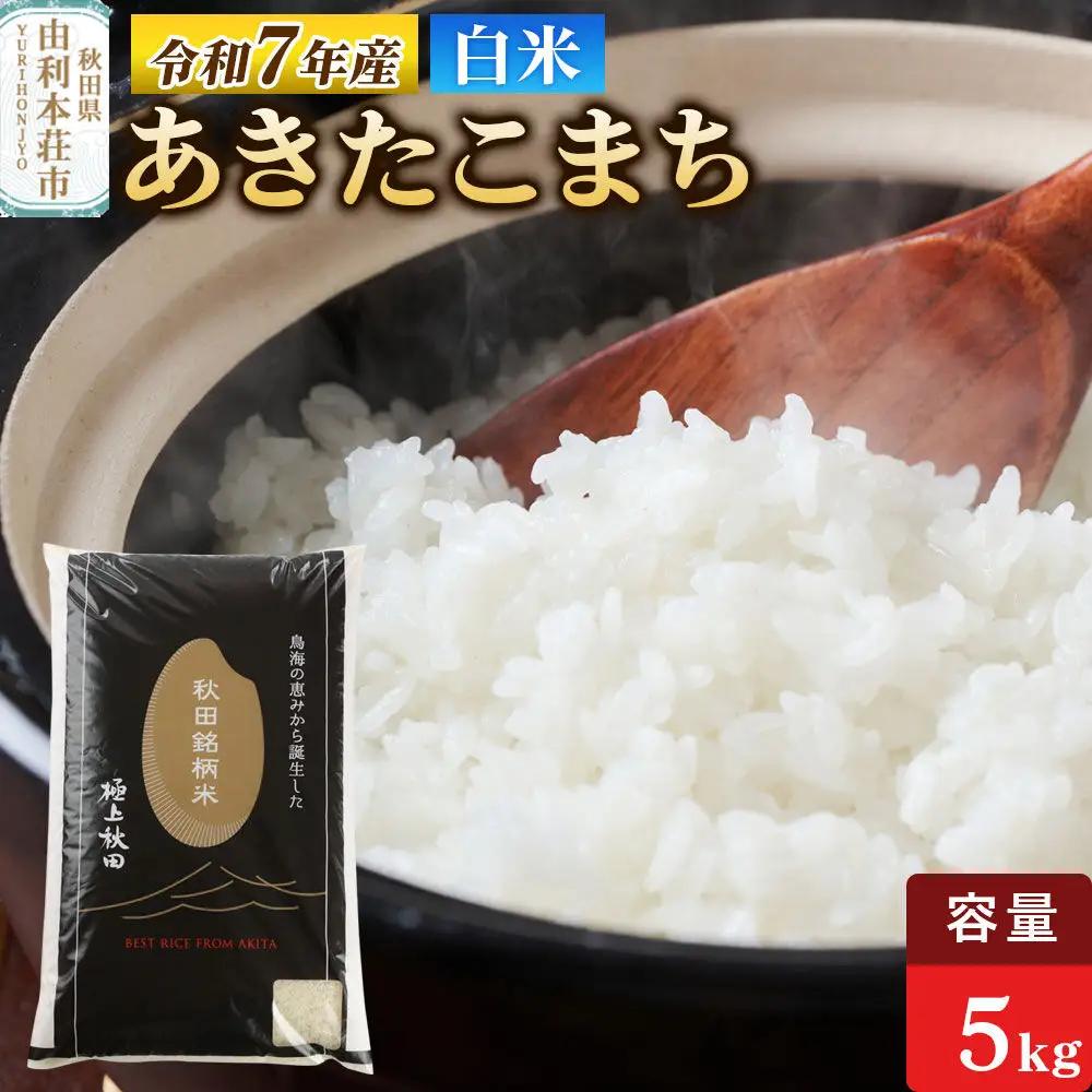 令和7年産 【白米】極上秋田銘柄米 あきたこまち 5kg 米 お米 白米 精米 ブランド米 銘柄米 秋田県産