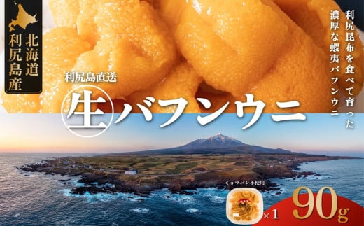 ◆2025年発送予約◆北海道 利尻島産 生うに 天然ばふんうに90g×1（約2人前）【2025年6月上旬より順次出荷】  | 北海道 利尻 うに ウニ 雲丹 生うに 無添加 塩水 みょうばん不使用 塩水ウニ 国産うに 天然うに 利尻島 エゾバフンウニ バフンウニ