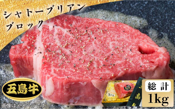 【日時指定必須】五島牛シャトーブリアンブロック 約1kg【鬼岳牧場】 [PEK019]