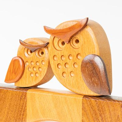 ふるさと納税 入間市 【時計】ウッディいるまのふくろう親子時計【ハンドメイド】 |  | 02