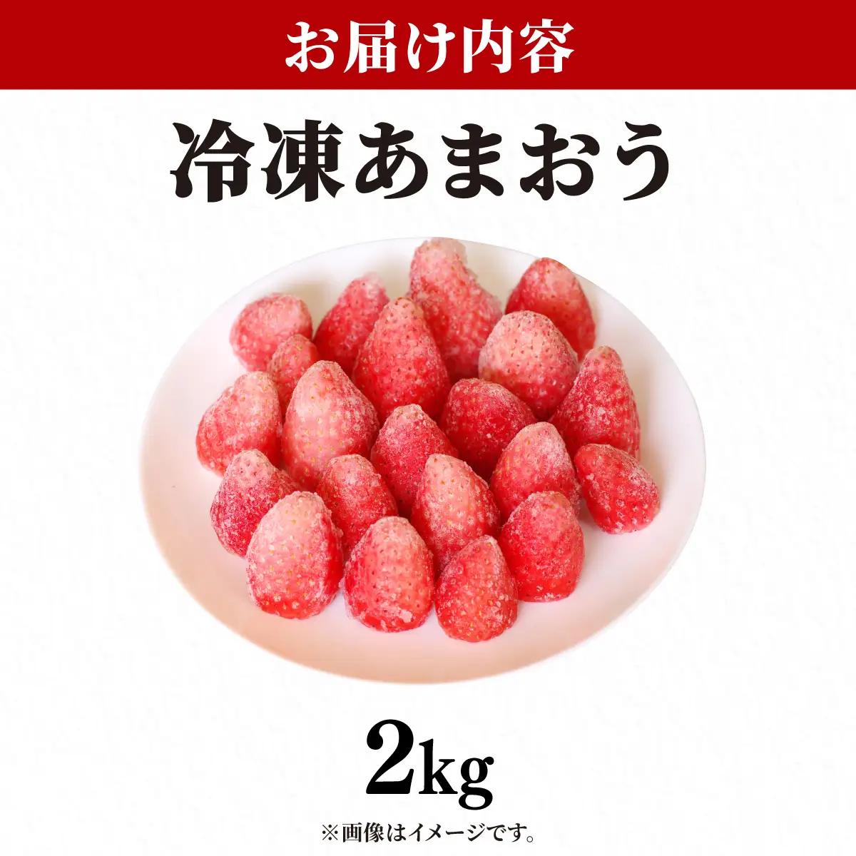 福岡県産 特別栽培 冷凍あまおう 1kg×2袋