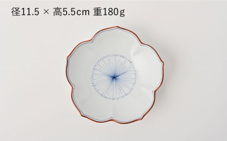 【波佐見焼】桔梗絵 桔梗型 取皿 小皿 5枚セット 食器 皿 【福田陶器店】 [PA240]  波佐見焼