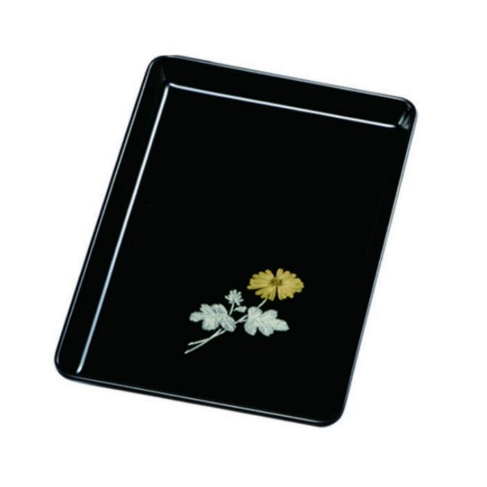 切手盆 菊 7寸 ［YG536］