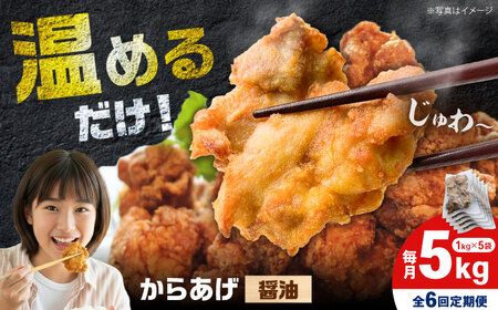 【全6回定期便】からあげ 醤油味　5kg　計30kg【から太郎】[BDBC001-11]