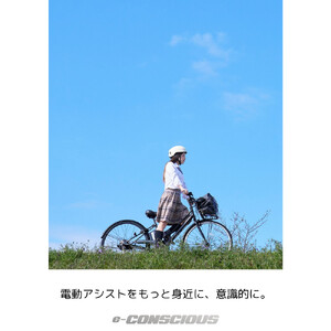 【サイモト自転車 】イ－コンシャス　シティ  電動アシスト自転車 27型 6段変速 (G432)【完全組立】【マットブルー】