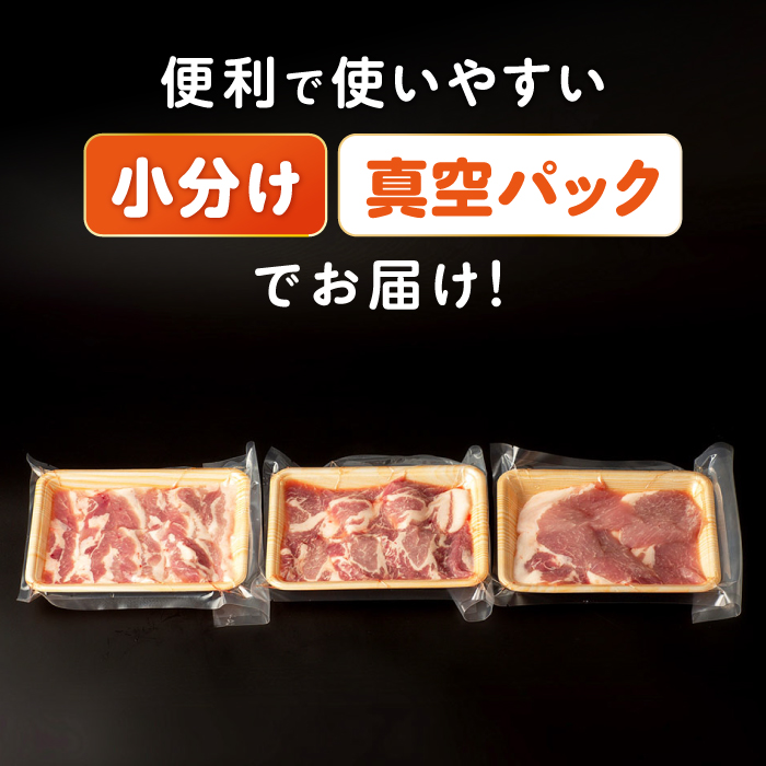 【3回定期便】ナルちゃんファーム豚肉焼肉セット 毎月1kg / 豚肉 豚ロース モモ バラ 焼肉 / おおむら夢ファームシュシュ [ACAA339]_イメージ5