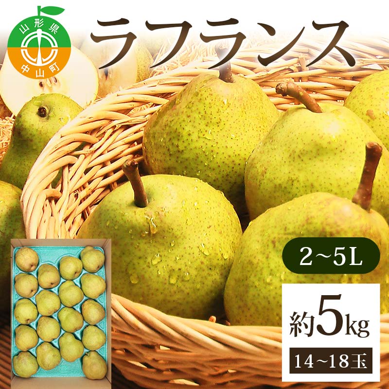 【ふるさと納税】ラフランス約5kg 2～5L 14～18玉 らふらんす 果物 くだもの フルーツ 山形県産 F4A-0938