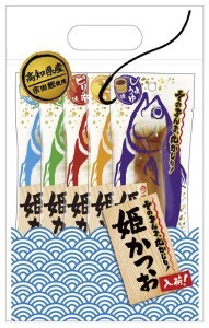 姫かつおスティック（しょうゆ味・ゆず味・ピリ辛味・にんにく味・塩レモン味）各1本 計5本×3袋　【R00374】