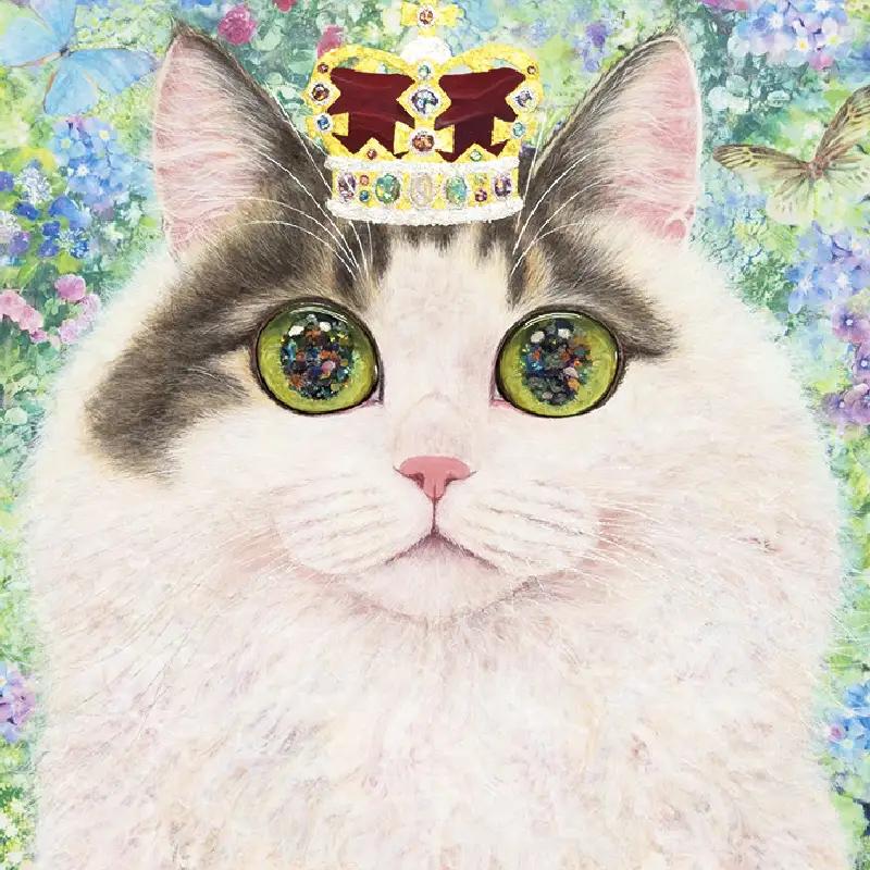 猫作家福嶋吾然有が描く、猫のセミオーダー絵画　F10号サイズ