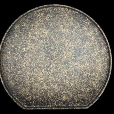 ふるさと納税 高野町 木製 半月トレイ　乱糸 (マット仕上げ)　漆黒