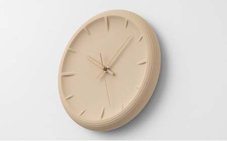 RELIEF / RF22-06 BG レムノス Lemnos 時計 装飾品 工芸品 時間 インテリア オブジェ 壁掛け時計 磁器 シンプル ガバ鋳 セラミックジャパン  FAD-0870