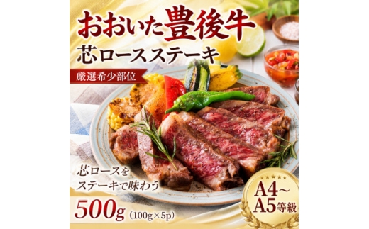 ＜A4～A5＞＜厳選希少部位＞おおいた豊後牛芯ロースステーキ 500g(100g×5p)【1764314】