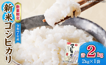 令和7年産 新米 コシヒカリ 計2kg お米 ご飯 ライス 国産 数量限定 人気 食品 精米 白米 こしひかり 有洗米 おにぎり お弁当 炊き込みご飯 雑炊 ギフト プレゼント 贈り物 お取り寄せ 産地直送 宮崎県 日南市 送料無料_A98-25