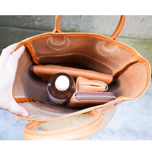 【全6色】栃木レザーのトートバッグ シュリンクタイプ ハンドステッチ ソフトな手触り 小さめトート /Tote bag 03S/レッド/minca　340