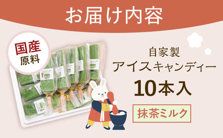 【手作りアイス】 抹茶ミルク アイスキャンディー 10本入り 無香料 無着色 多治見市 / エイシン 抹茶 ミルク アイス 詰め合わせ 無添加 自家製[THD006]