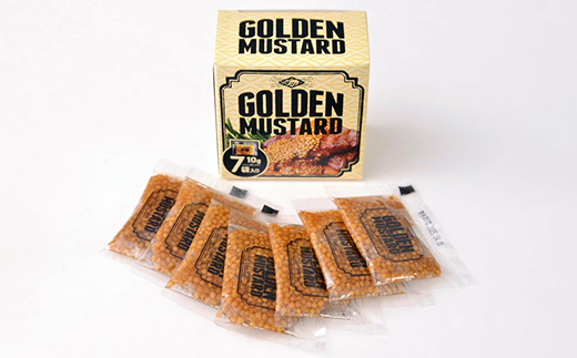 ゴールデンマスタード（ゴールド）10g×7袋入り小箱 | 調味料 マスタード からし 洋からし おいしい 小分け 携帯 手軽 家庭用 お弁当 卵かけご飯 小袋 ホットドック サンドイッチ 茨城県 古河