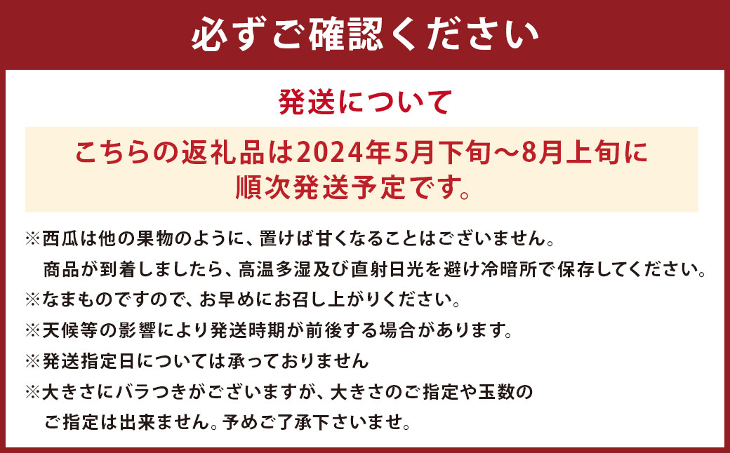 大玉 スイカ１玉 熊本県 益城町産 約6kg以上