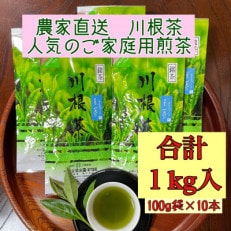 川根茶 ご家庭用 普通煎茶やまびこ1kg (100g袋×10袋セット)