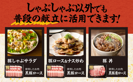 1329-1 鹿児島県産 黒豚ロース しゃぶしゃぶ セット（ ロース ・ 肩ロース ）1kg KN054-001-01 国産 豚肉 豚 小分け 冷凍 お肉 スライス 薄切り 豚しゃぶ しゃぶしゃぶ用 