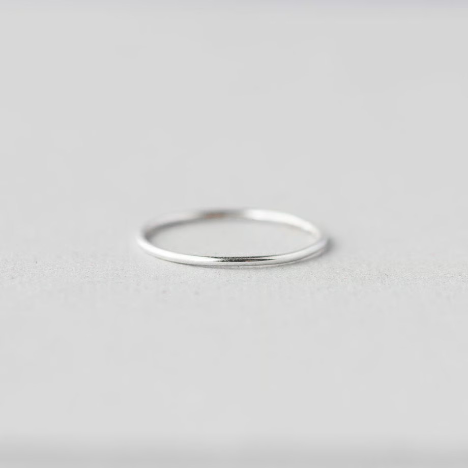 【ふるさと納税】シンプルなシルバーリング｜Silver925｜ラウンドS｜リング幅約1mm｜Ag925-10MR-R10-S｜株式会社三雄工芸