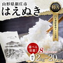 【ふるさと納税】《容量が選べる》令和6年産 米どころ 山形県産 はえぬき（精米）2kg～20kg 22年連続特A受賞 米 お米 おこめ 山形県 新庄市 F3S-0001var