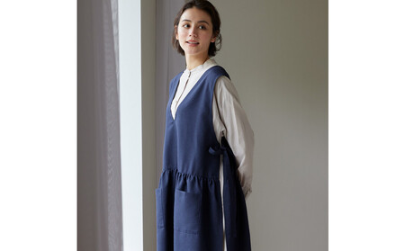 瀧本真奈美さんコラボワンピースエプロン（チャコールグレー）_1388200006_00