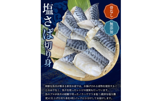 【全12回定期便】骨無し 無添加 塩さば 切身 約1.25kg（250g×5パック 20枚）/ さば 塩さば 冷凍 おかず 魚 お魚 魚介 海鮮 安心 人気 大容量 小分け ごはんのお供 ふっくら や