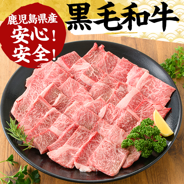 No.608 鹿児島県産黒毛和牛赤身焼肉用(計800g・400g×2P※モモもしくはカタ焼肉用) 【さつま屋産業】
