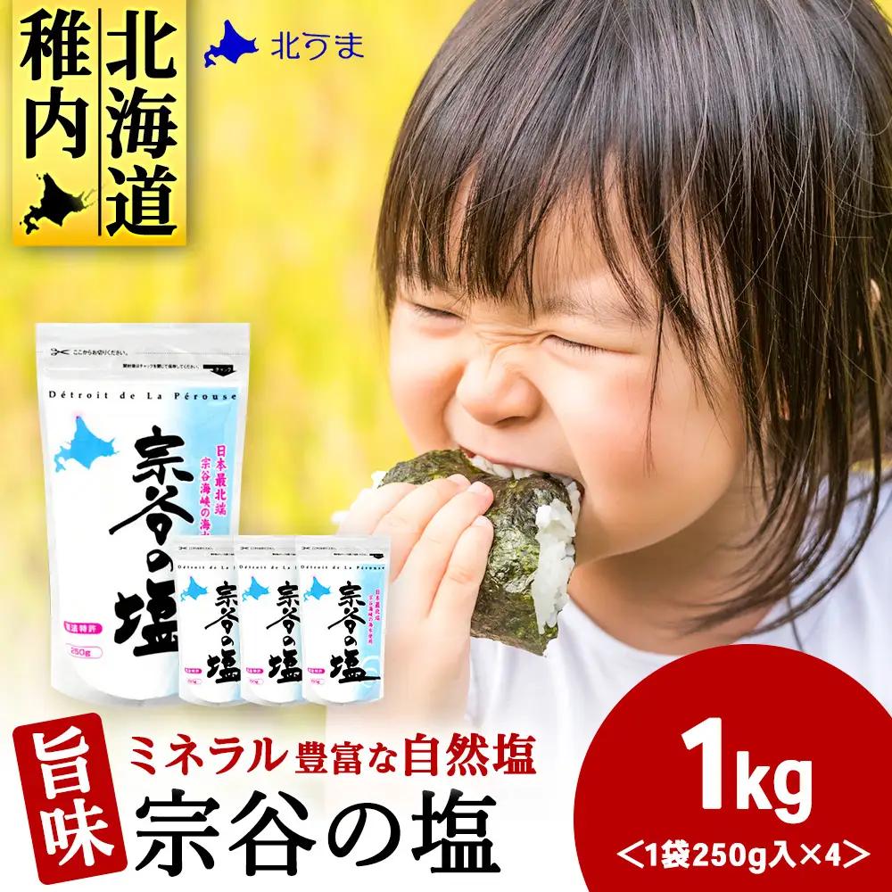 宗谷の塩250g×4袋【配送不可地域：離島・沖縄県】