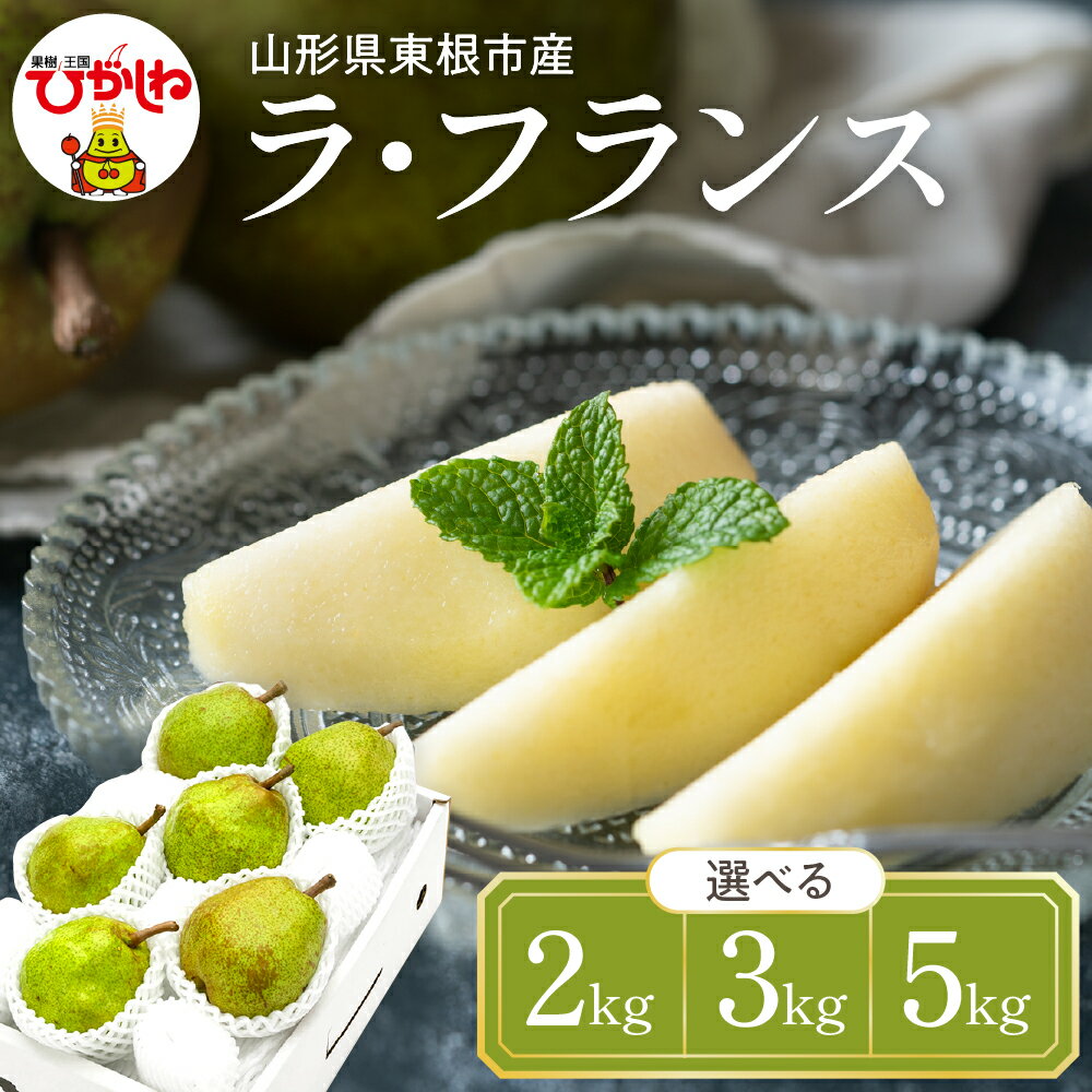 【ふるさと納税】【 令和7年産 先行予約 】西洋梨 ラフランス ( 選べる内容量 : 2kg / 3kg / 5kg ) 秀品 化粧箱入り / ラ・フランス 洋なし 洋梨 洋ナシ フルーツ 果物 くだもの 期間限定 産地直産 ご当地 お取り寄せグルメ 東北 山形県 東根市