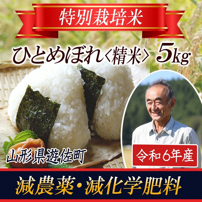 特別栽培米 ひとめぼれ5kg 山形県遊佐産 鳥海山の恵（令和6年産米）