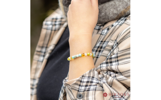 黄金快適ライフ☆パワーストーンブレスレット(金運04)･6mm玉 (20.4cm) 20.4cm