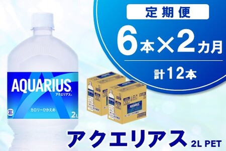 【2か月定期便】アクエリアス PET 2L (6本×2回)【アクエリ スポーツ飲料 夏バテ予防 水分補給 2L 2リットル ペットボトル ペット スポーツ イベント】A1-A090346