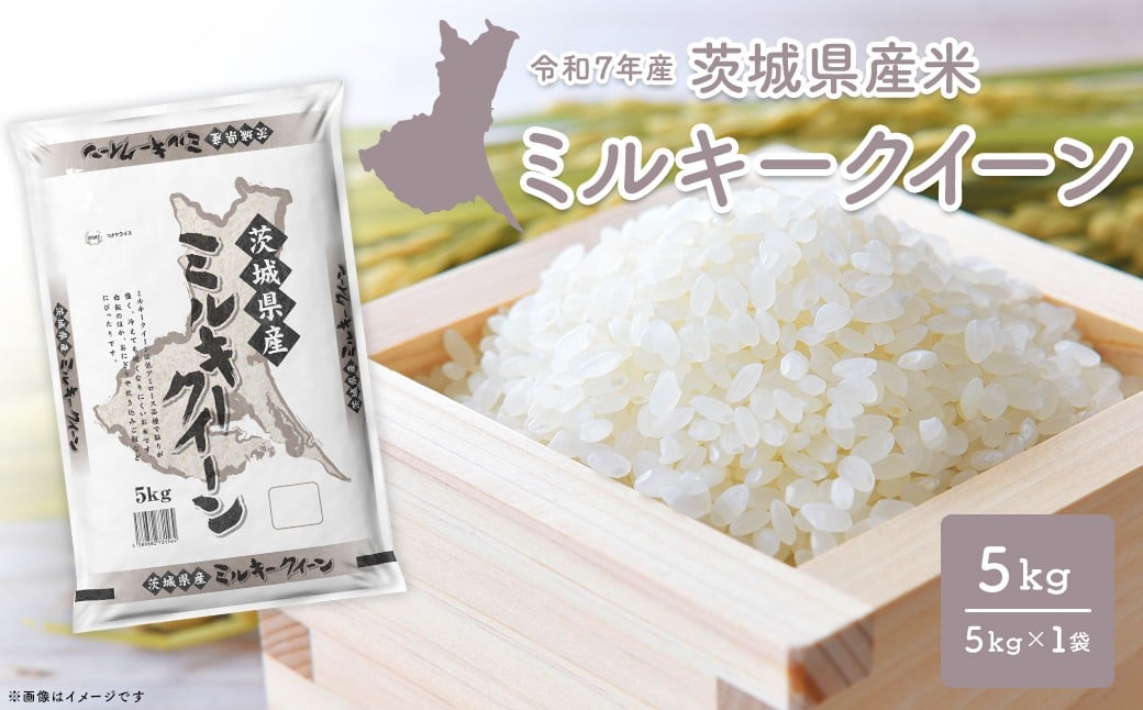 
            【令和7年産/白米】 ミルキークイーン 令和7年産 5kg×1袋 茨城県産 小分け 人気 K2660
          