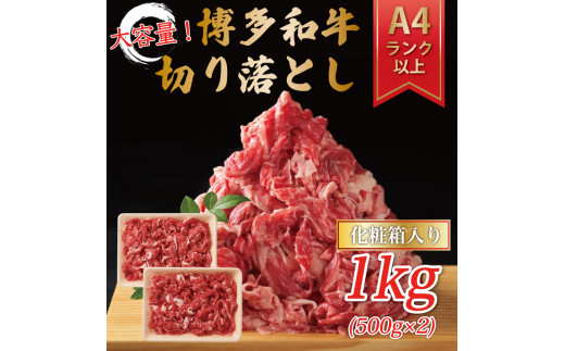 
博多和牛切り落とし 1kg(500g×2ｐ) [a0142] 株式会社Meat Plus ※配送不可：離島【返礼品】添田町 ふるさと納税
