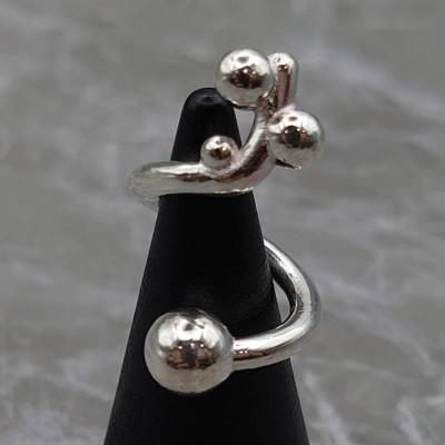 ふるさと納税 瑞浪市 シルバーリング「うにょうにょ」